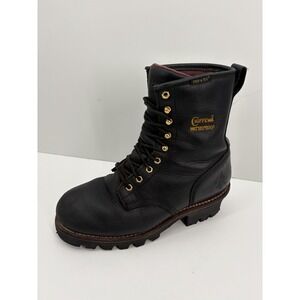 Chippewa Men's Black Logger Waterproof Insulated Chip-A-Tex Boots 8.5 Vibram